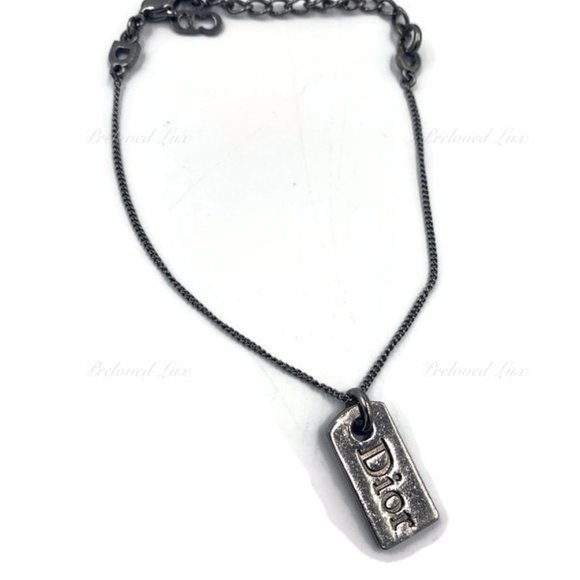 Authentic Dior Logo Metallic Black Bracelet - Picture 2 of 15